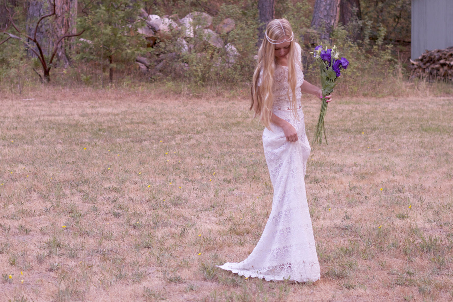 bohemian bride lace wedding dress OneWed com bohemian bride lace wedding dress OneWed com