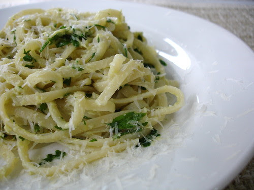 Artichoke and lemon linguine