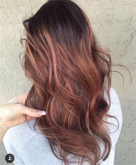 rose gold brunette balayage  style pinterest