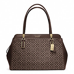 MADISON OP ART NEEDLEPOINT KIMBERLY CARRYALL - COACH f25213 - Light Gold/MAHOGANY