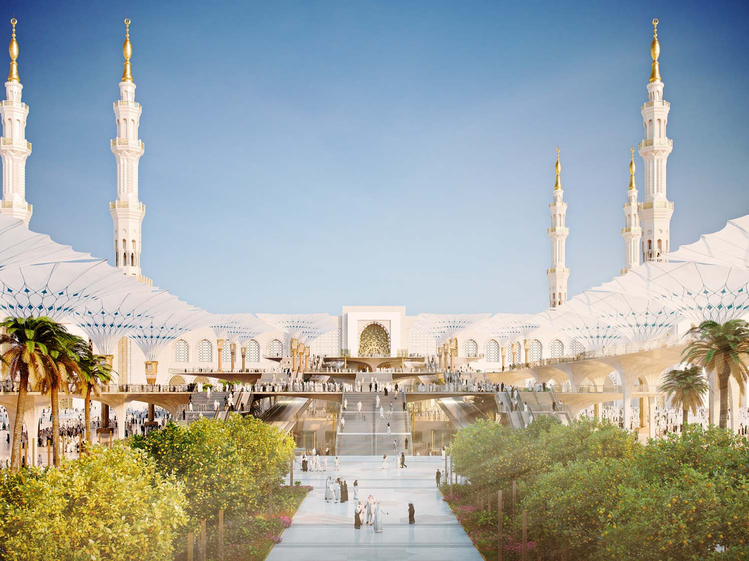 Architectural Rendering Architectural Visualisation Mosque In Medina Saudi Arabia