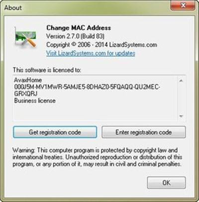 Change MAC Address 2.7.0 Build 83