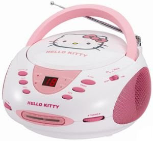 Hello Kitty KT2024A Stereo CD Boombox with AM/FM Radio, LED Display