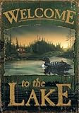 Toland Home Garden Loon Lake Welcome House Flag 100019