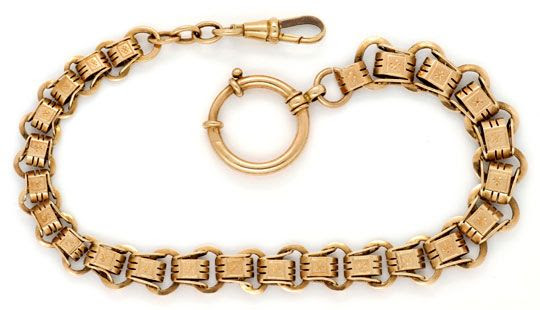 Originalfoto UHRKETTE GRAVIERT ORIGINAL ANTIK ROTGOLD VERLAUF