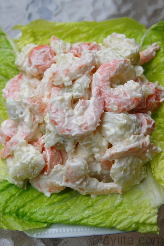 Ensalada de camaron y papas