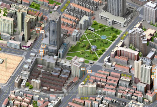simonb.com: blog \u0026gt; Shanghai 3D Map