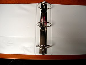 3 ring binder (opened)