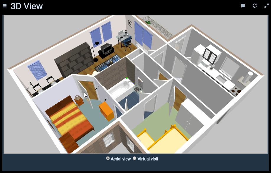 Proof Of Concept Interactive Webgl View With Habpanel Sweet Home 3d Habpanel Examples Openhab Community