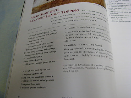 Asian Slaw with Coconut Peanut Topping