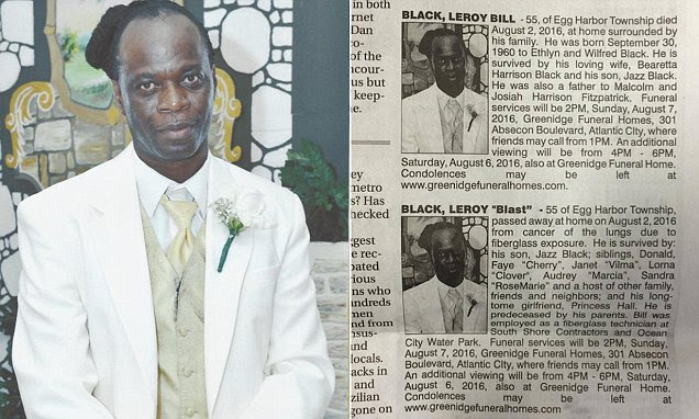 Press of Atlantic City runs wife and girlfriend obituaries for the one man
