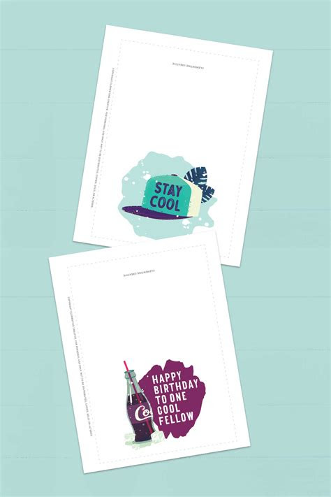 I figured i should give them away as free downloads. printable birthday cards for him premium stay cool