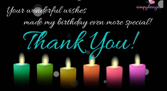 Thank You Birthday Cards, Free Thank You Birthday Wishes ...