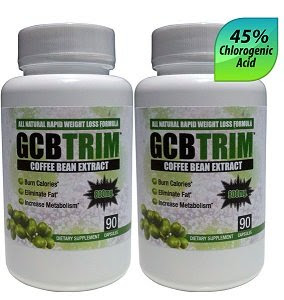 Green Coffee Bean Extract | 45% Chlorogenic Acids CGA PURE | GCB Trim | 400 Mg Per Cap| 2 Pack