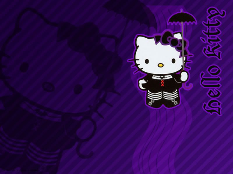 Hello Kitty Gothic Pictures. Purple Goth Hello Kitty