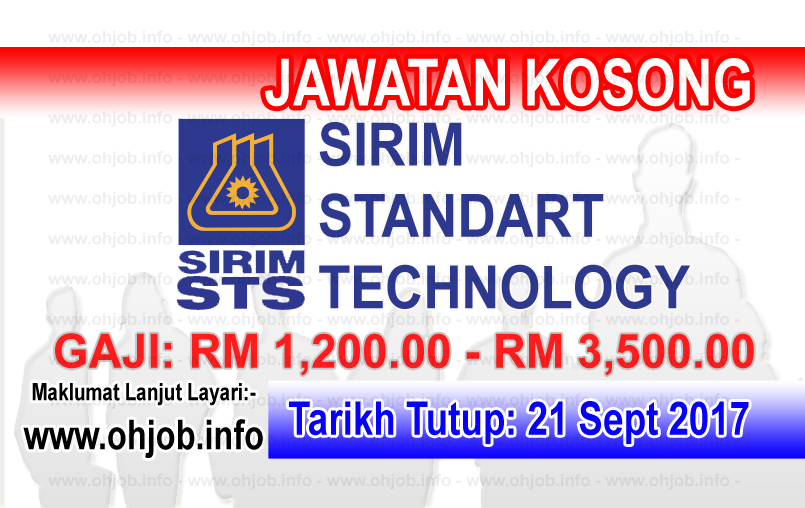 Jawatan Kerja Kosong SIRIM STS logo www.ohjob.info september 2017
