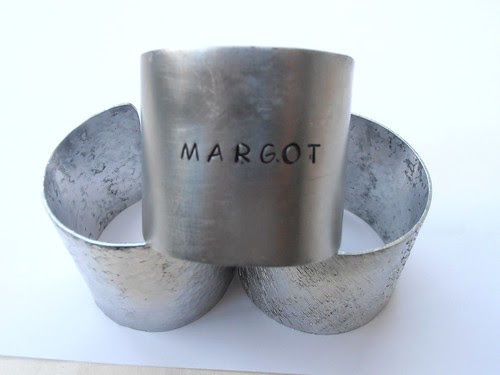 hammered metal napkin rings by greensladejenny