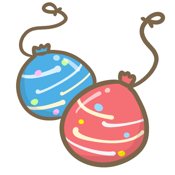 ヨーヨーのイラスト かわいいフリー素材が無料のイラストレイン