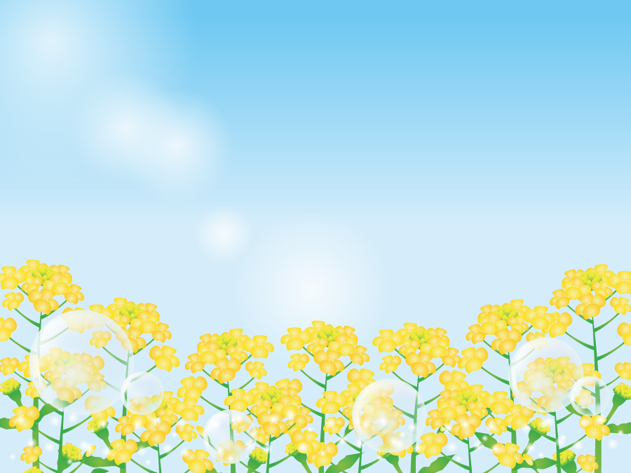 フリーイラスト 菜の花畑としゃぼん玉と青空でアハ体験 Gahag 著作権フリー写真 イラスト素材集