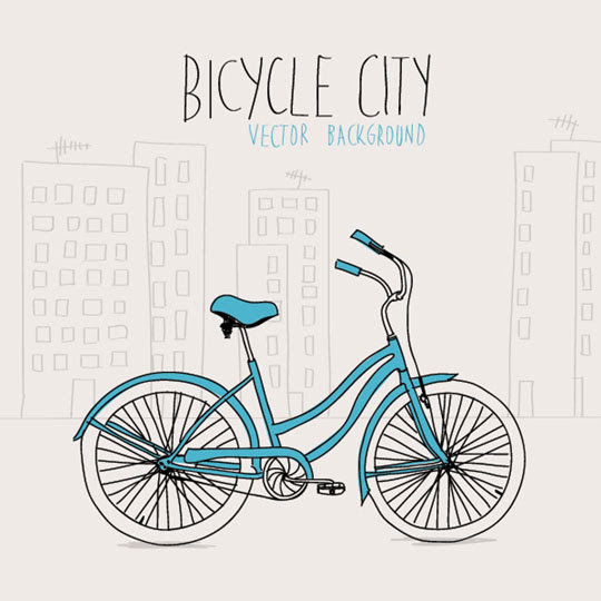いろいろ レトロ 自転車 イラスト おしゃれ