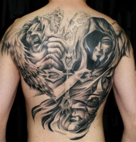 angel  demon tattoos