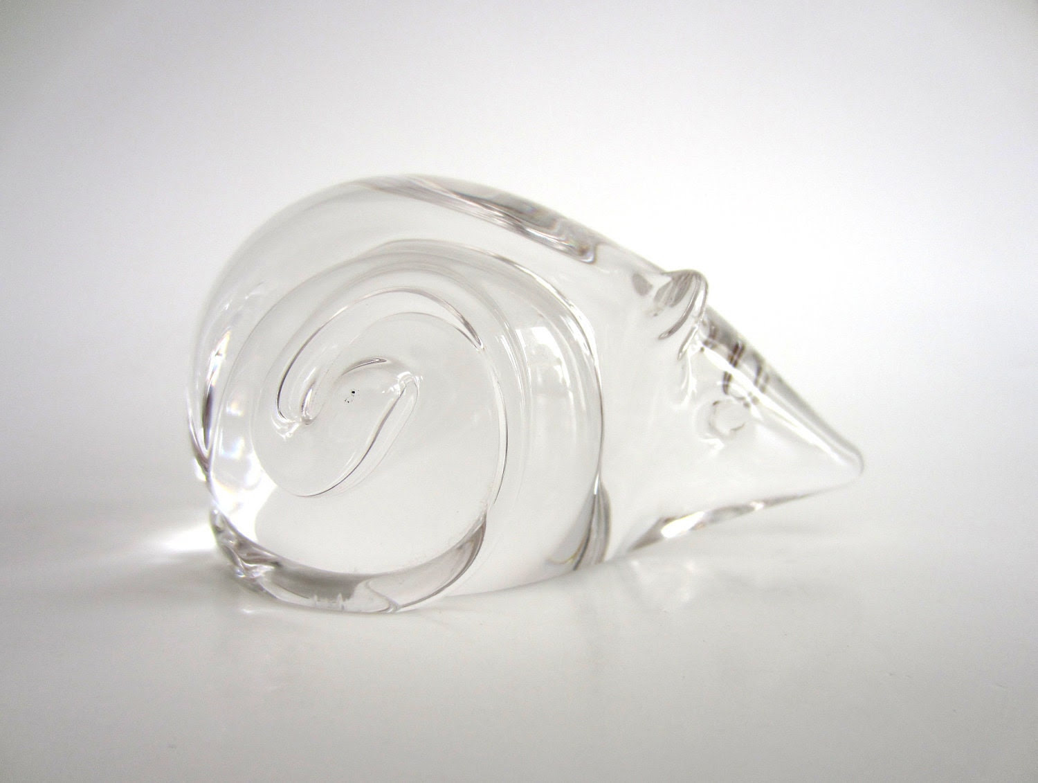 Swedish Glass Mouse Paperweight Figurine Vintage by pillowsophi