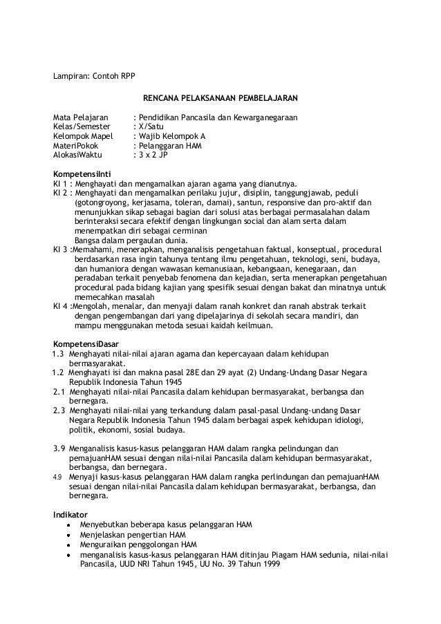 Contoh Rpp Bahasa Inggris Kurikulum 2013 Versi Plpg 