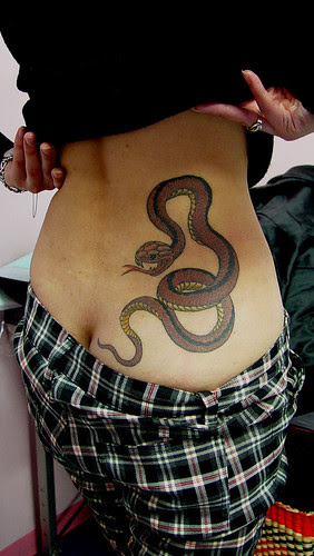 Girls Snake Tattoo