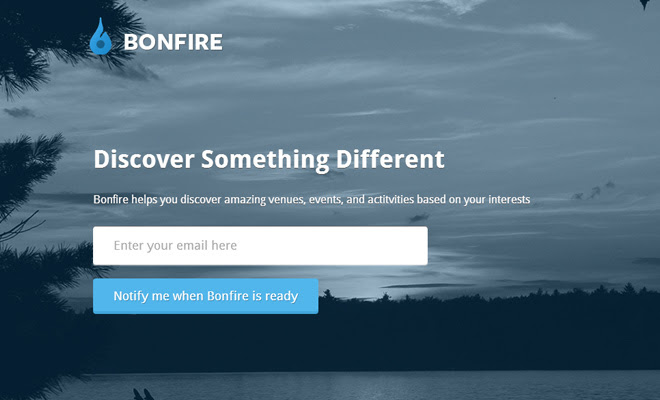 join bonfire website startup beta register email