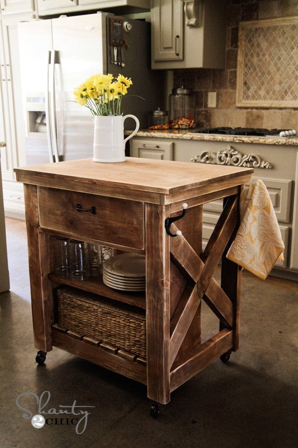 Ana White Rustic X Small Rolling Kitchen Island DIY Ana White Rustic X Small Rolling Kitchen Island DIY