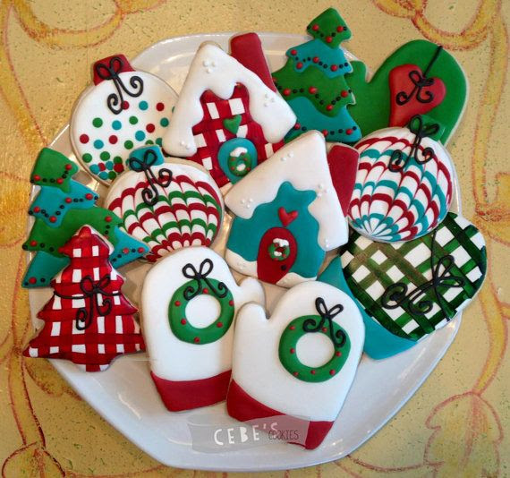 Cozy Christmas by CebesCookies on Etsy, $40.00