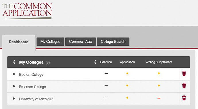 common app application