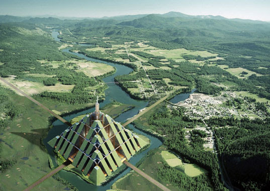 Timelink, Ziggurat, Carbon Neutral City, Dubai Architecture,  Sustainable Communities