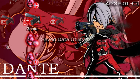 Psp壁紙 Devil May Cry デビルメイクライ よりダンテ2点 Dante S Makes Custom Theme