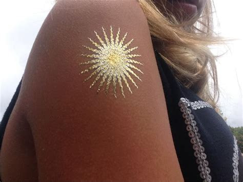 metallic tattoos  gold  silver  bling fashion theme