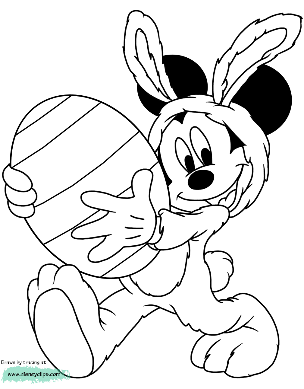 mickeyeastercoloring2gif 10491276 pixels  Malvorlage hase 