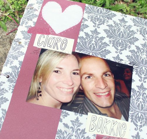 A few snaps of a wedding card mini guestscrapbook I made for Clare and 