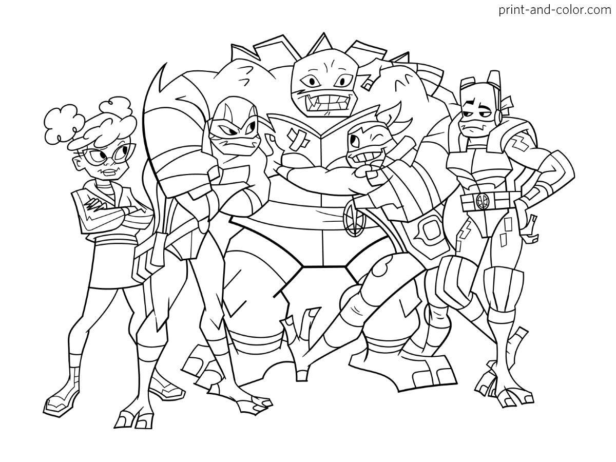 Rise Of Teenage Mutant Ninja Turtles Coloring Pages Print And Color Com