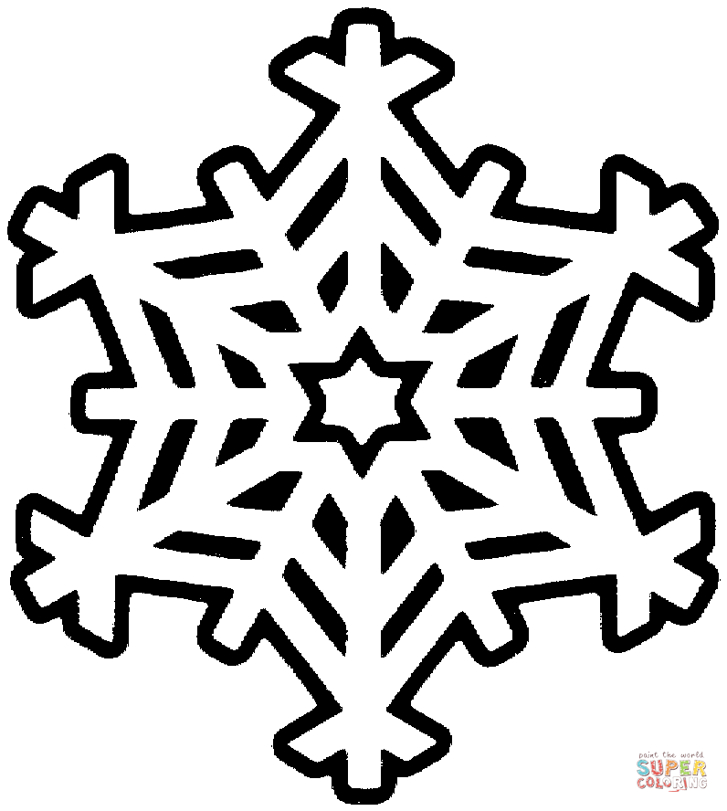 Coloring Page Snowflake - Coloring Home