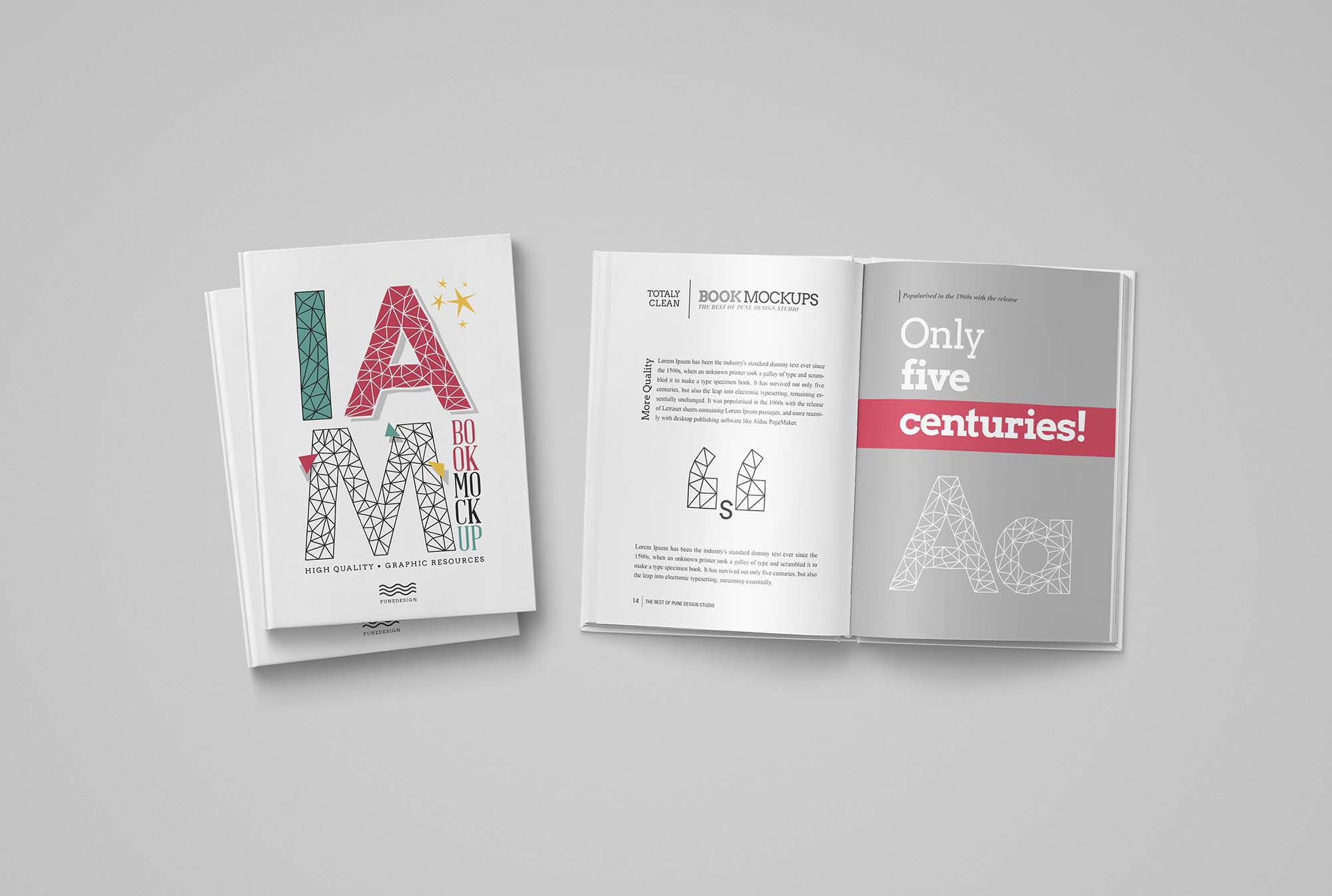 Download Free Hardcover Book Mockup Opened Closed Psd