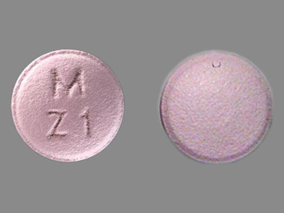 M Z1 Pill Images (Purple / Round)