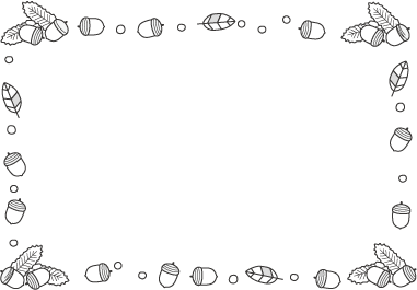 枠 吹き出しイラスト 秋どんぐり 無料イラスト素材