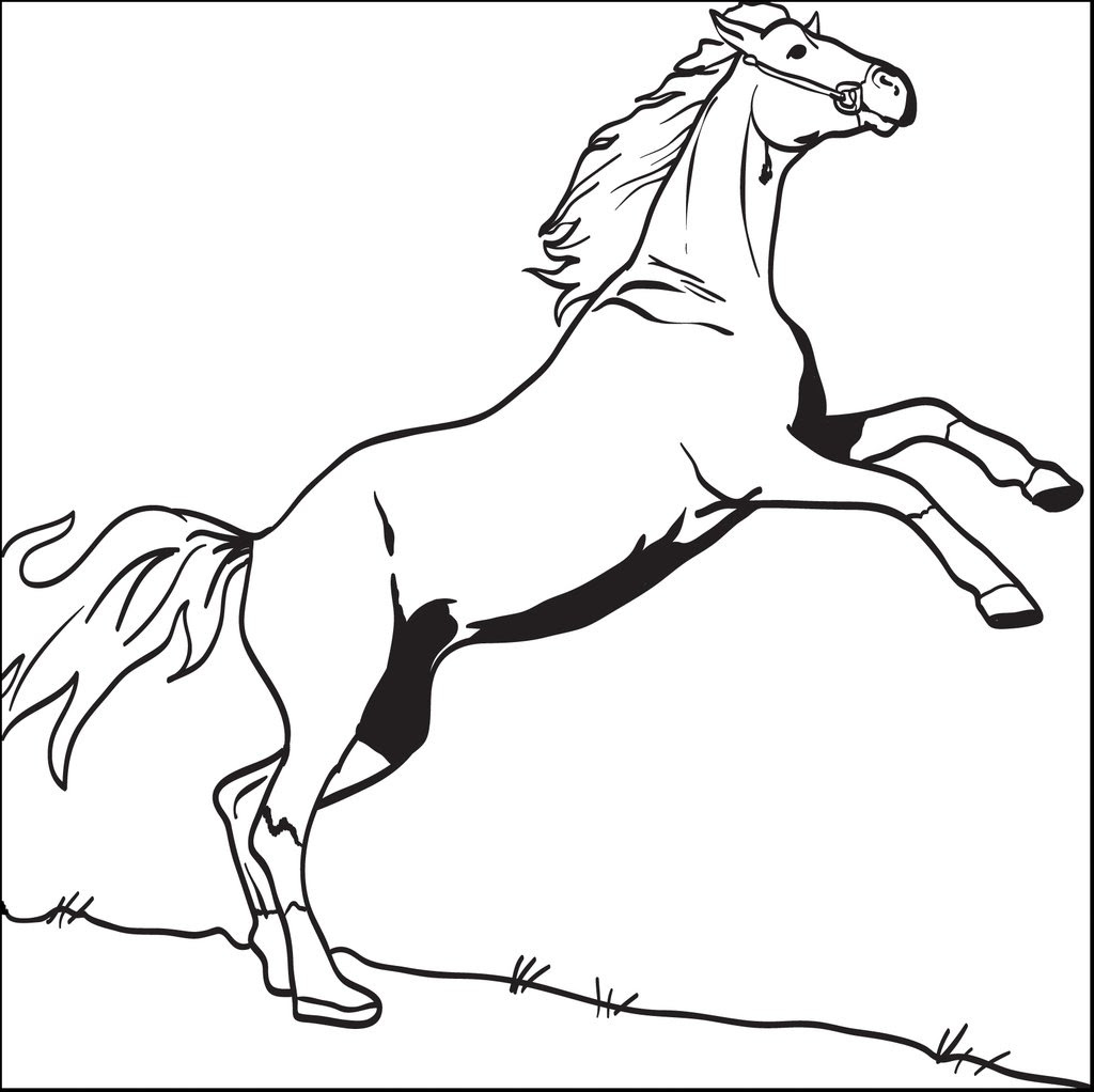 Download Bucking Horse Coloring Pages at GetColorings.com | Free ...