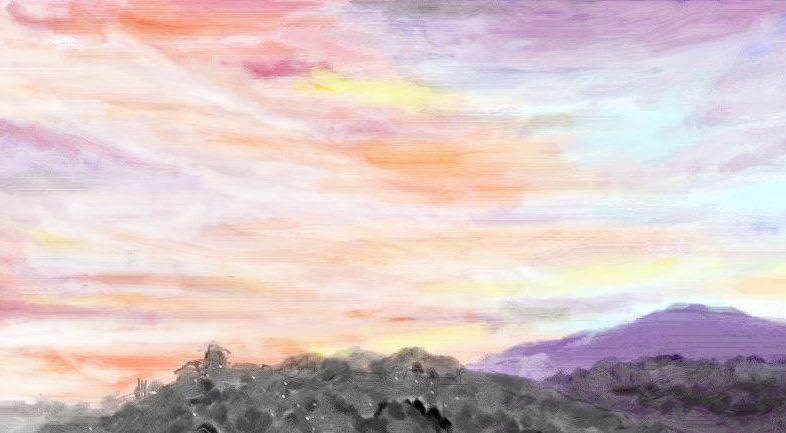 パステルママの絵日記パソコンでお絵かき 風景画