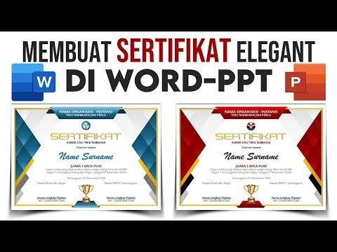 Cara Buat Sertifikat Piagam yang Bagus di Ms Word PPT