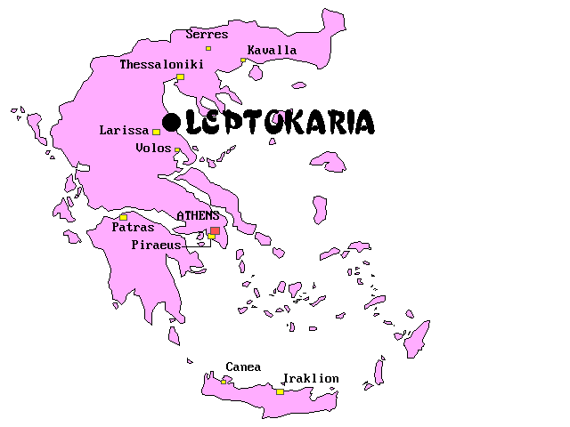 mapa grecji leptokaria kolonie w Grecji   obozy, letnie 2015 Grecja   obozy letnie i 