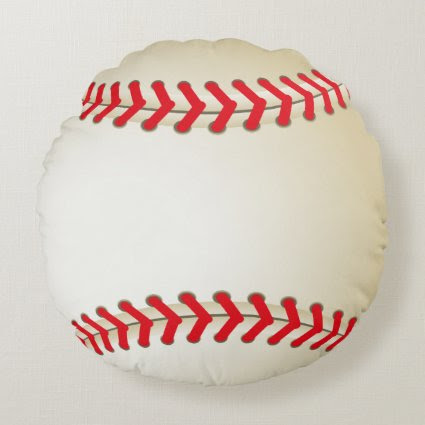 Baseball Softball Ball Round Pillow