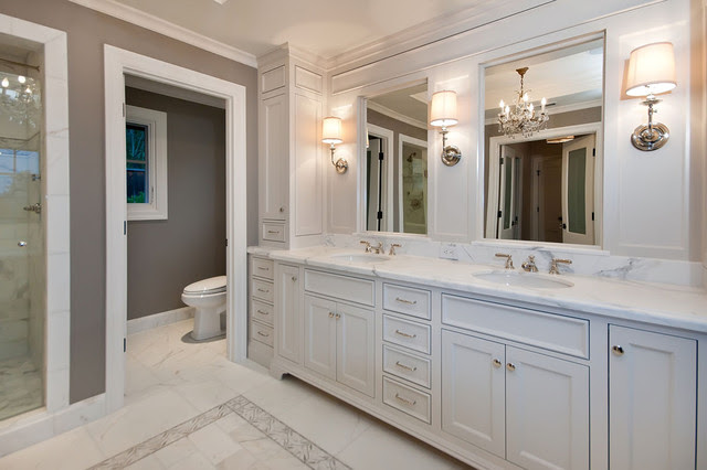 Master Bath in White Traditional Bathroom san Master Bath in White Traditional Bathroom san
