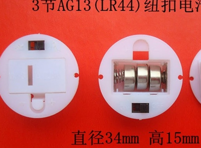 Ag13 Lr44 Triple Battery Holder With Switch 34mm Holder Holder Batteryg13 Aliexpress