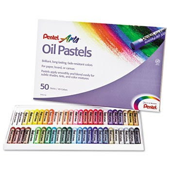 Pentel Arts Pastels Color PHN 50:Pentel Arts Oil Pastels, 50 Color Set (PHN-50)